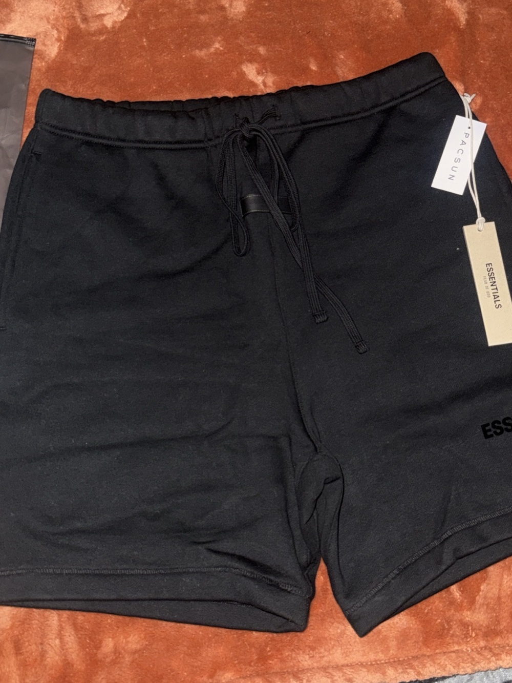 Essentials Men’s Black Athletic Drawstring Shorts